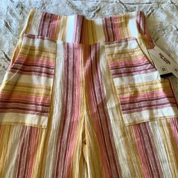 Nwt Rip Curl High Waist Wide Leg Striped Pants Size Large - Picture 8 of 16